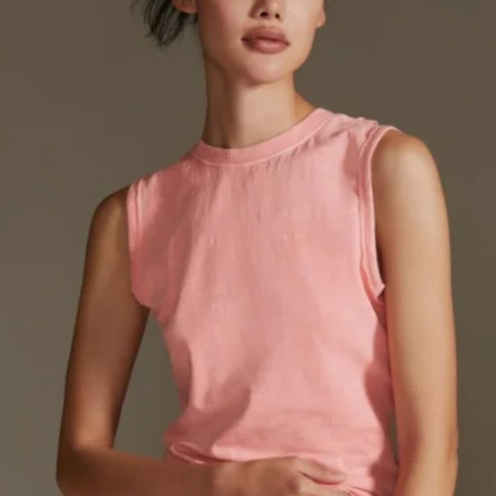 Pilcro & Anthropologie Pink Tie Back Tank Top - Picture 2 of 3